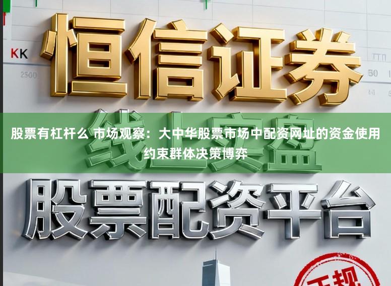 股票有杠杆么 市场观察：大中华股票市场中配资网址的资金使用约束群体决策博弈