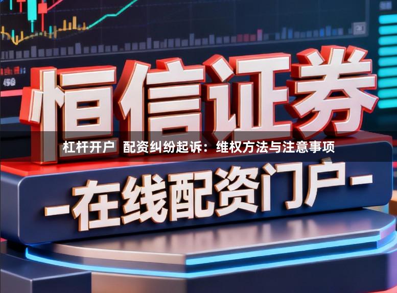 杠杆开户  配资纠纷起诉：维权方法与注意事项